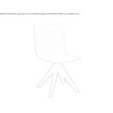 Wooden chair on trestles Gamones