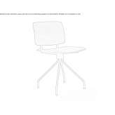 Swivel leather trestle chair Dobrinj