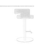 High swivel kitchen stool Orbe