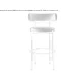 Upholstered stool with footrest Fyffe