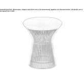 Low stool in steel and fabric Codogno