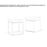Low plate stool with integrated cushion Ydra