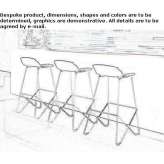 Polyamide stool with footrest Plato
