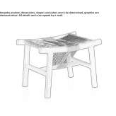 Solid wood stool Domio