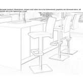 Stool with gas lift and footrest Gonars