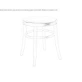 Low, upholstered stool Gosnells