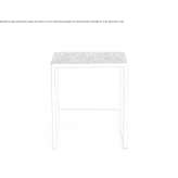 Low metal stool with footrest Irueste