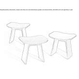 Upholstered low stool Azagra