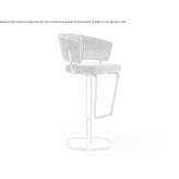 High swivel stool with armrests Deming