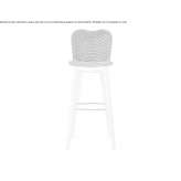 Lloyd high loom stool with backrest Zboriste