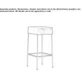 Upholstered leather stool Almyros