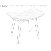 Upholstered polyester stool Penela