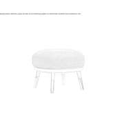 Low, upholstered stool Zena