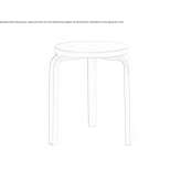 Stackable wooden stool Melan