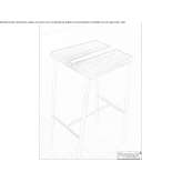 Wooden stool with footrest Uzda