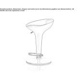 ABS swivel stool with footrest Golkoy