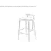 Wooden stool with integrated cushion Westby