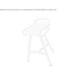 Wooden stool Yorklyn