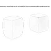 Low stool upholstered in leather Mertzig