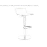 Swivel stool made of tanned leather with gas lift Corire