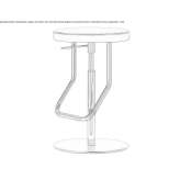 Height adjustable stool Tokarnia