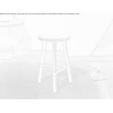 Low stool in steel and wood with footrest Izernore