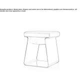 Low stool with integrated cushion Harbke