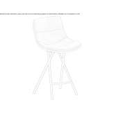 High fabric stool with footrest Dumitra