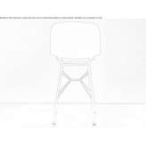 Low polypropylene stool with backrest Nitro