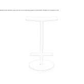 Powder-coated steel stool with footrest Hanret