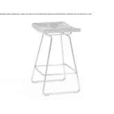 A tall straw stool on a sleigh base Coremas