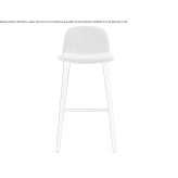 High, fabric stool with backrest Monessen