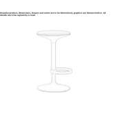 Height-adjustable swivel stool with footrest Biberach