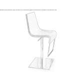 Swivel leather stool with height adjustment Courzieu