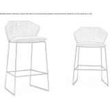 Fabric stool on a sled base with a footrest Hunucma