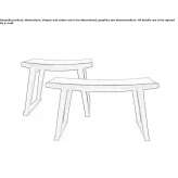Low stool made of solid wood Borcea