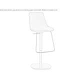 High stool upholstered in leather Csongrad