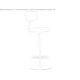Tall, swivel fabric stool Scole