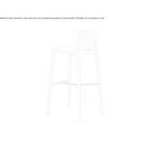 Solid wood stool with footrest Cocorote