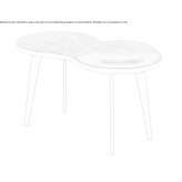 Wooden stool/coffee table Hamoir