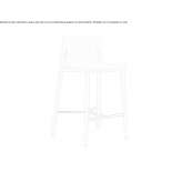 High solid wood stool with footrest Cocorote