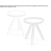 Steel stool/coffee table Bunuel