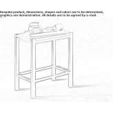 Stainless steel stool with oak seat Bufali