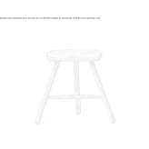 Low beech stool with footrest Supino