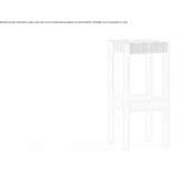 High solid wood stool with footrest Levashi