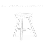 A low oak stool with a footstool Supino