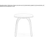 Low fabric stool with integrated cushion Tebar