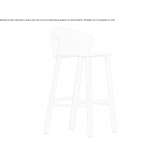 A tall wooden stool with a footrest Cezac