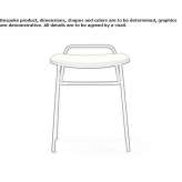 Low metal stool with integrated cushion Sturkoe