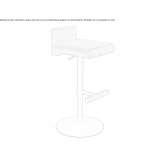 Upholstered stool with gas lift Zimino